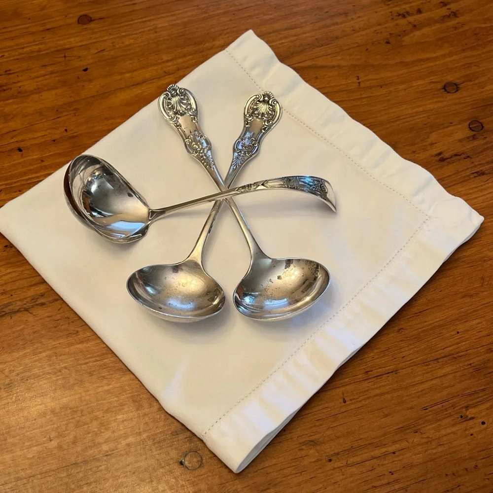 Silver Ladles - Set of Three